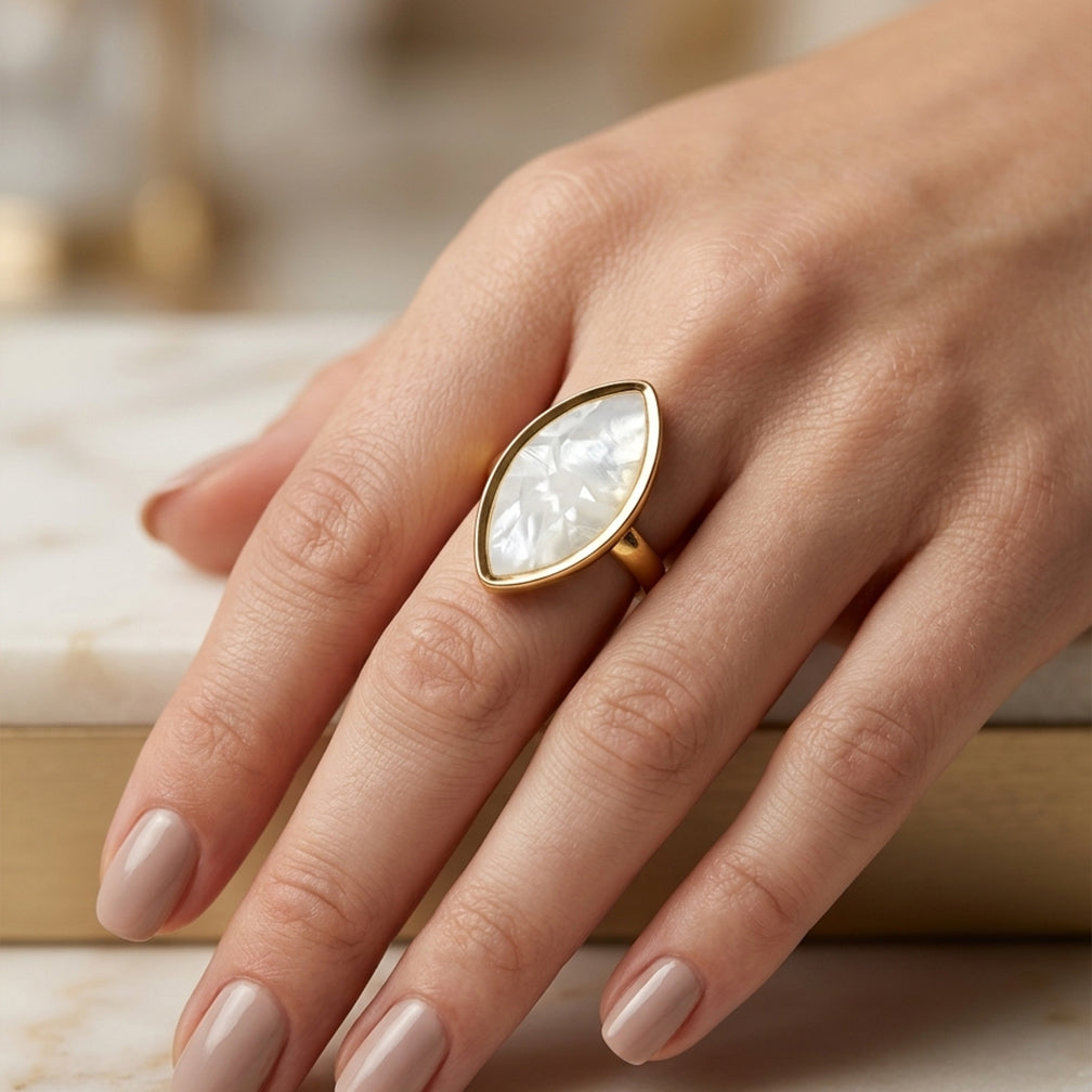 White Eye Ring