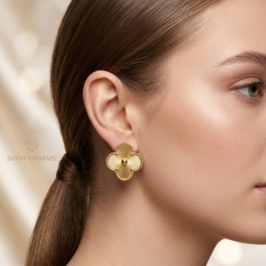 Golden Clover Studs