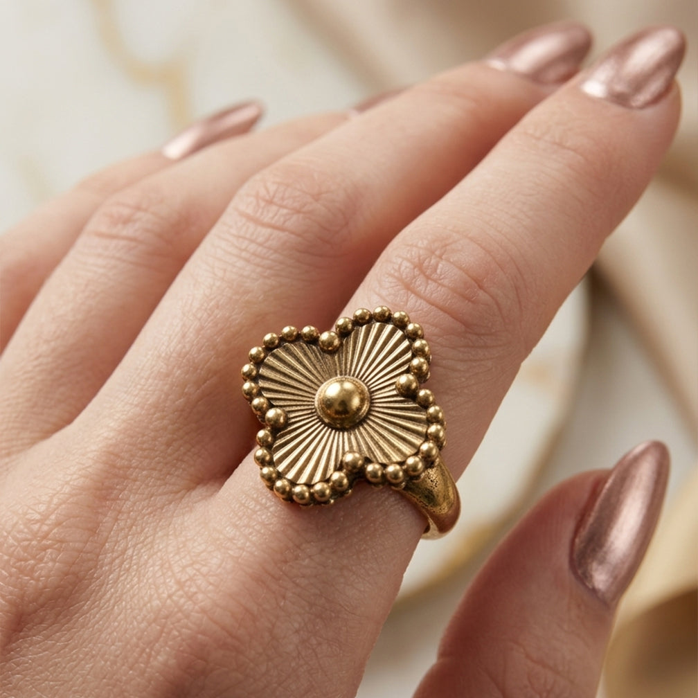 Golden Clover Ring