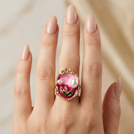 Pink Blossom Ring