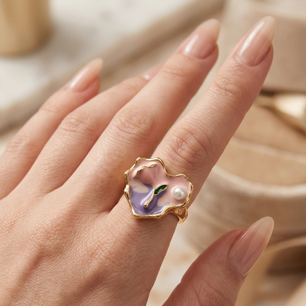 Lavender Heart Ring