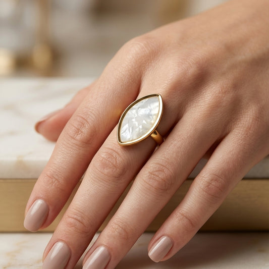 White Eye Ring