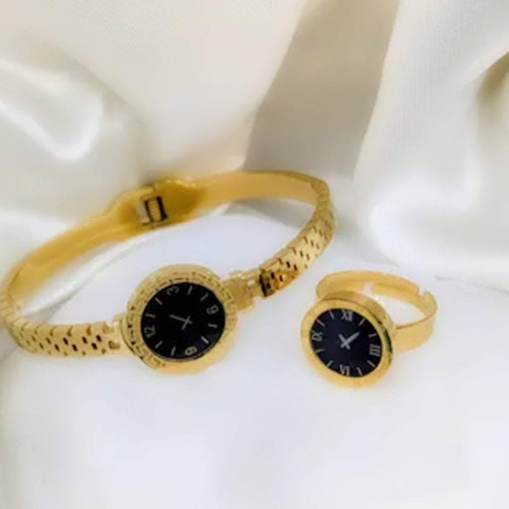 Gold Horizon Bangle Watch