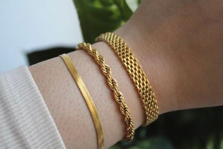 Golden Trio Layered Bracelets