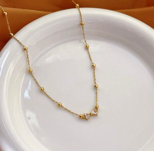 Crystal Bowknot Necklace & Bracelet Set