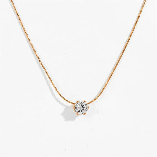 Solitaire Crystal Necklace